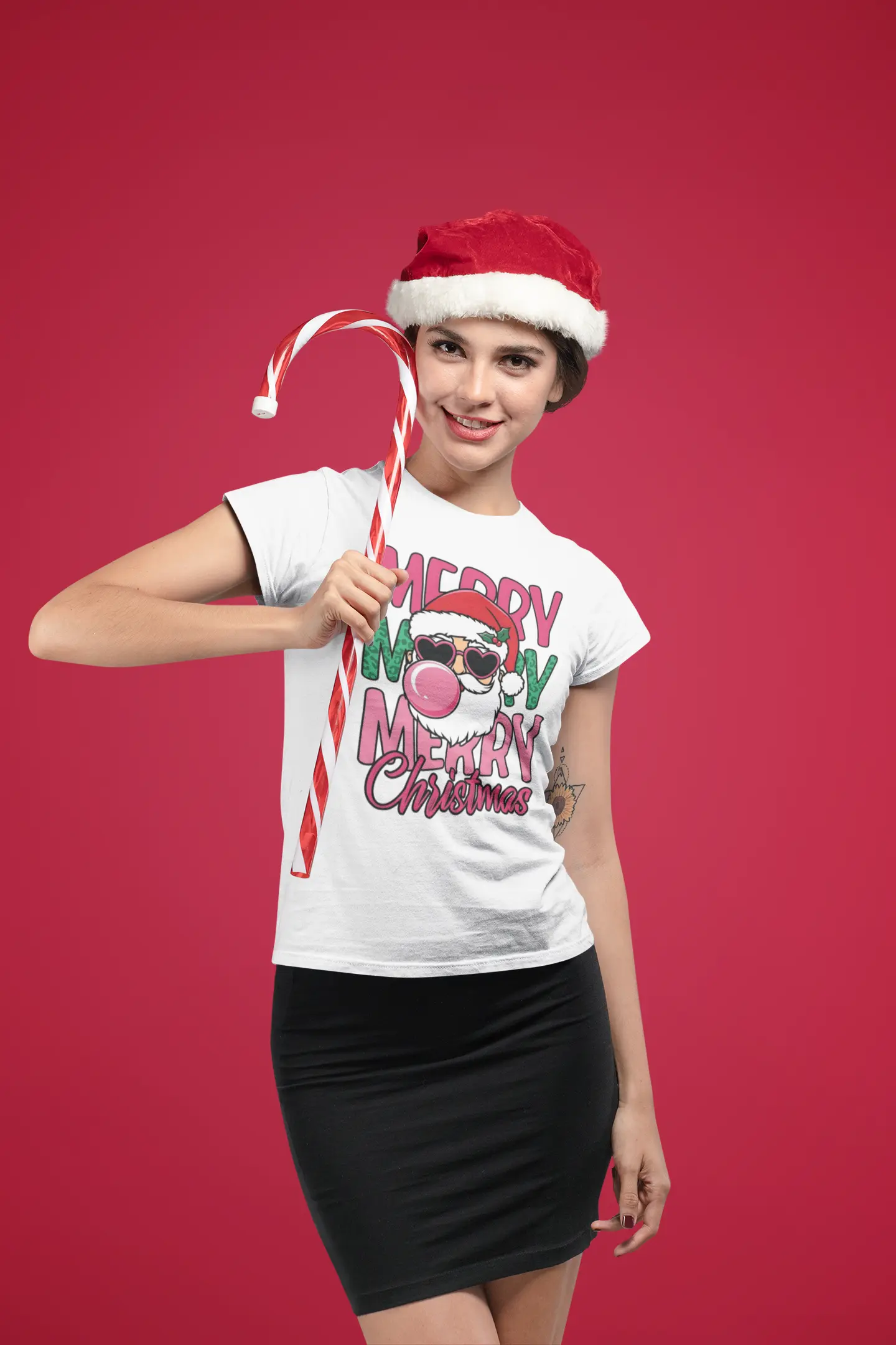 Коледна тениска „Merry Christmas Bubble Santa“