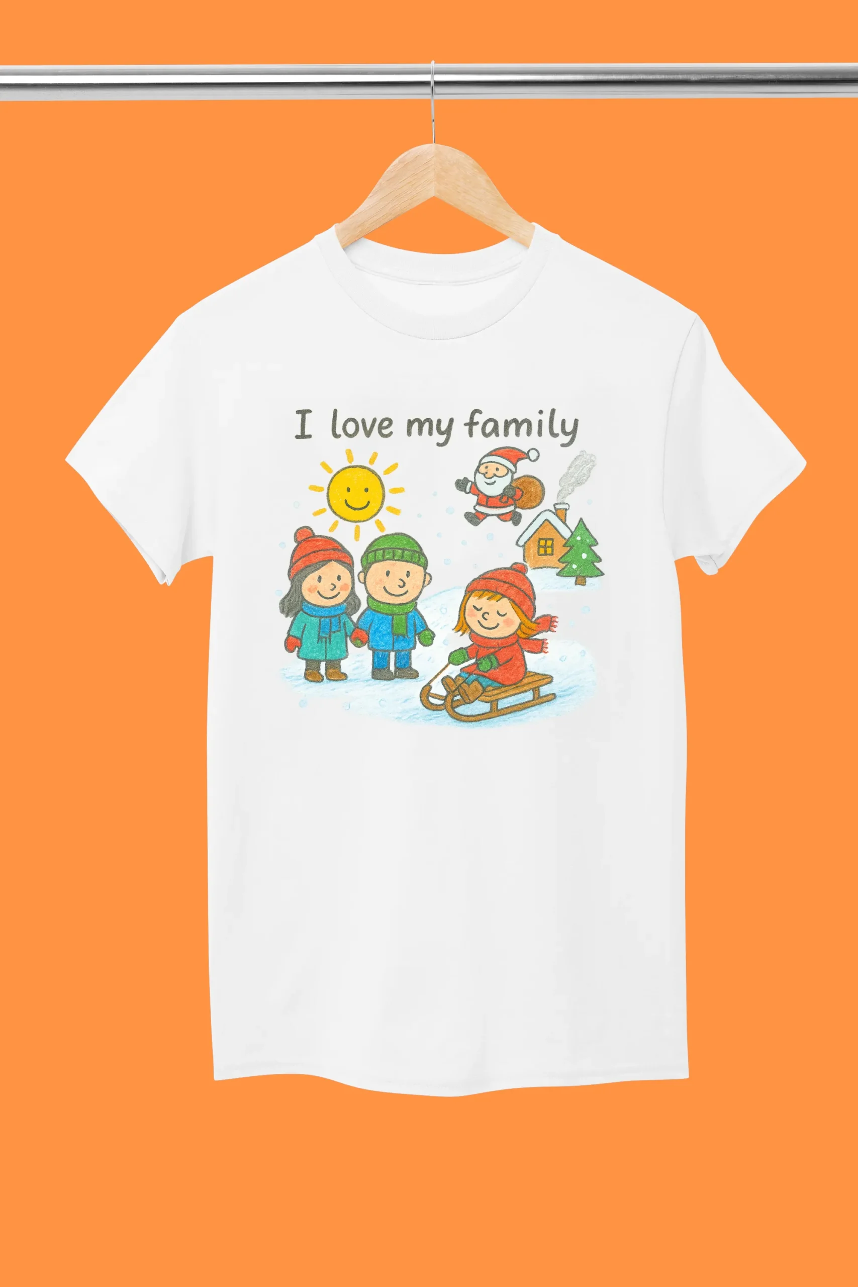 Семейна коледна тениска „I Love My Family“ #1