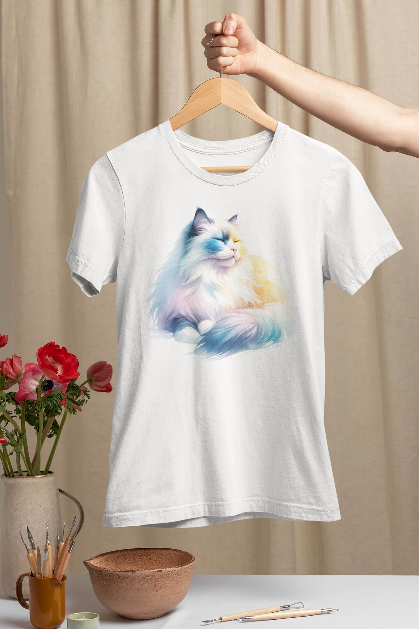 Тениска с котка 40