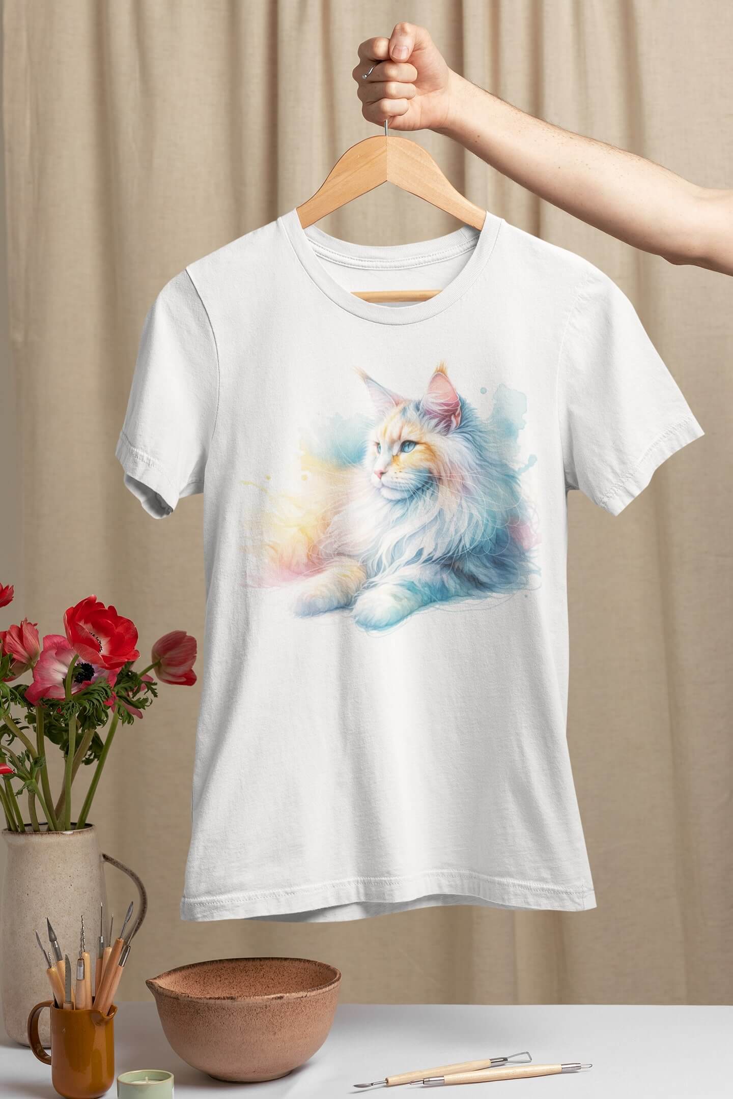 Тениска с котка 45