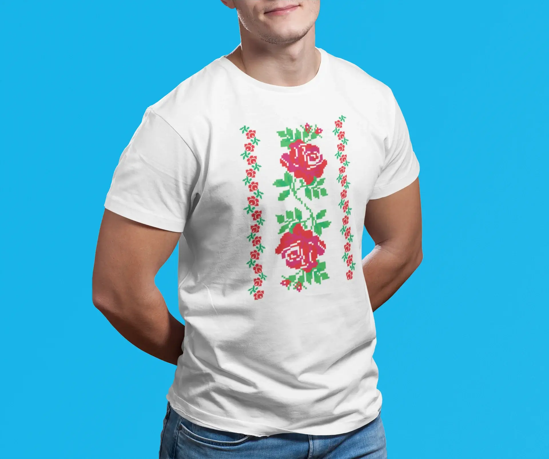 Тениска с шевица "Българска Роза"