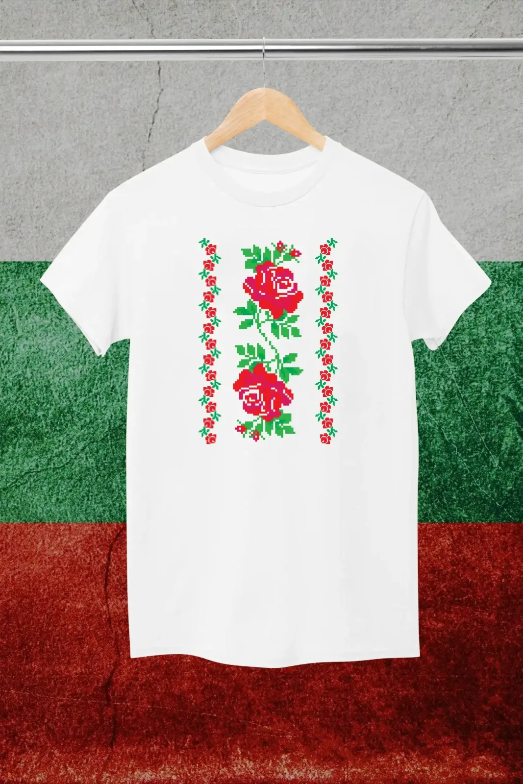 Тениска с шевица "Българска Роза"