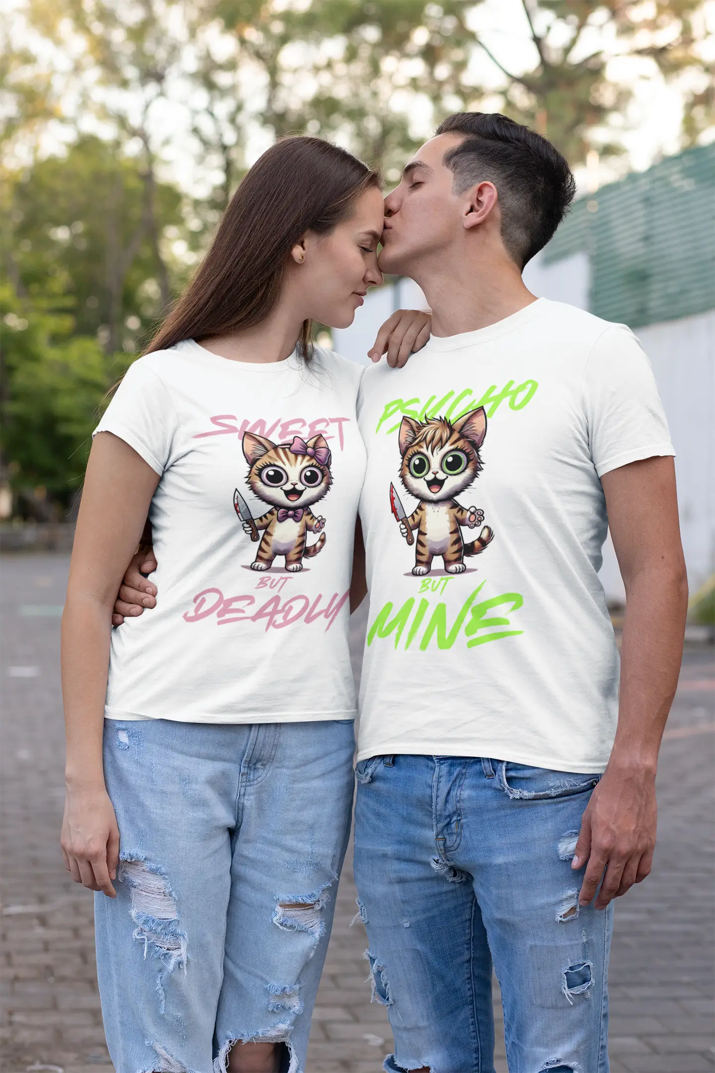 Тениска за двойки Psycho Love 2