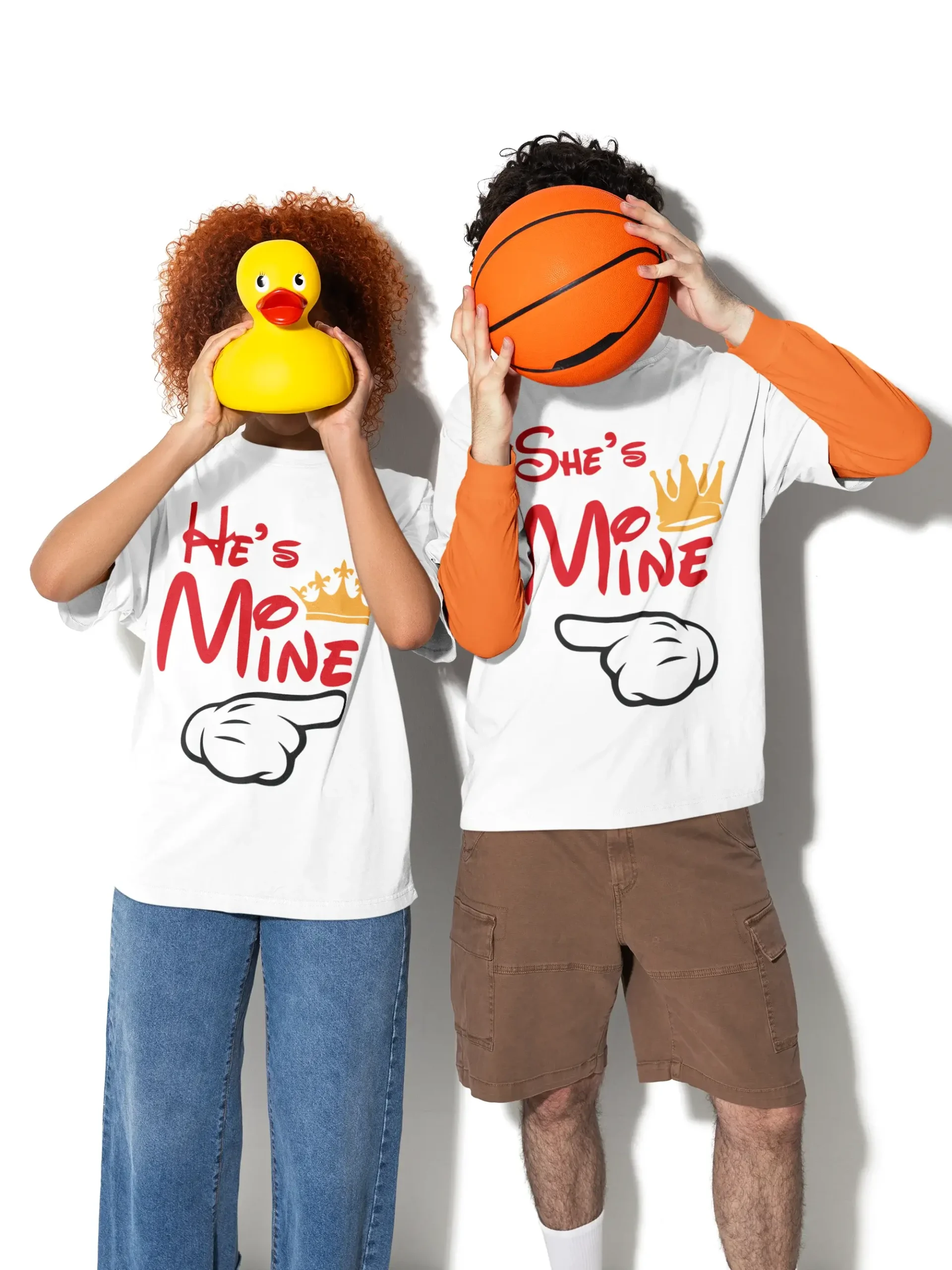 Тениски за двойки “He’s Mine / She’s Mine”