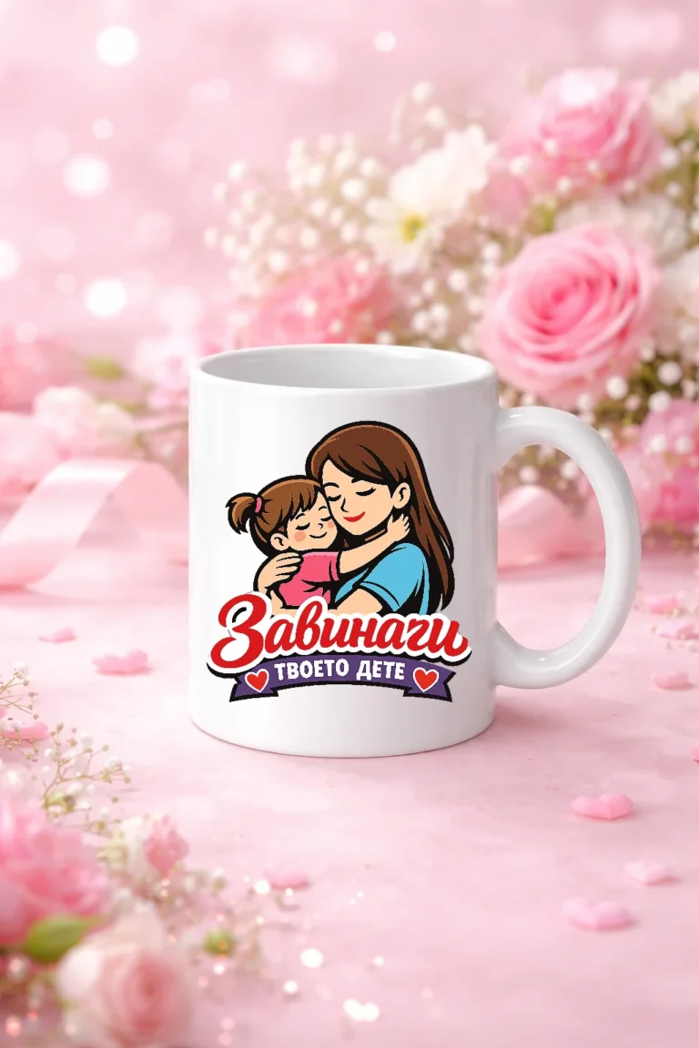 Чаша за майка „Завинаги твоето дете“ с момиче