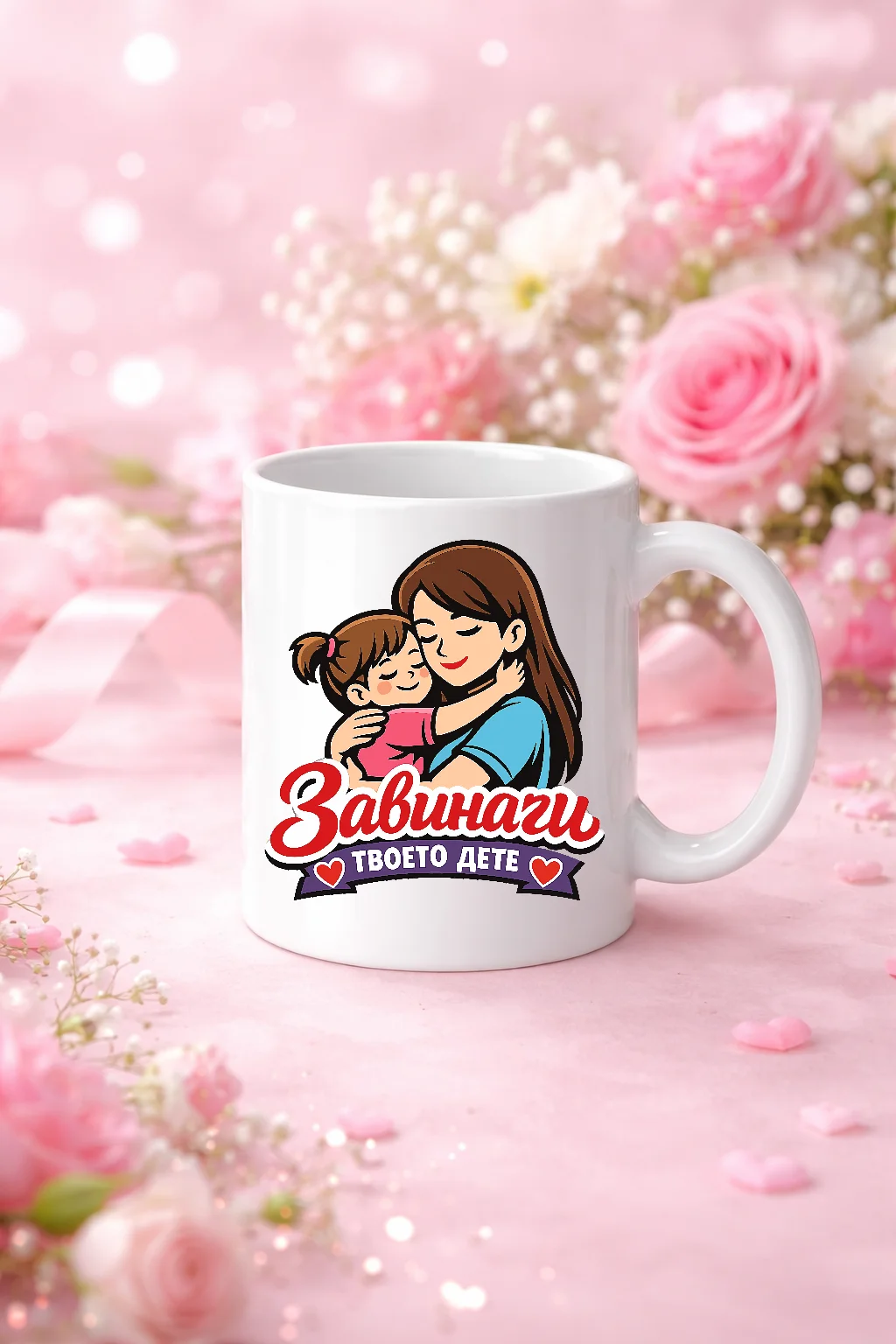 Чаша за майка „Завинаги твоето дете“ с момиче