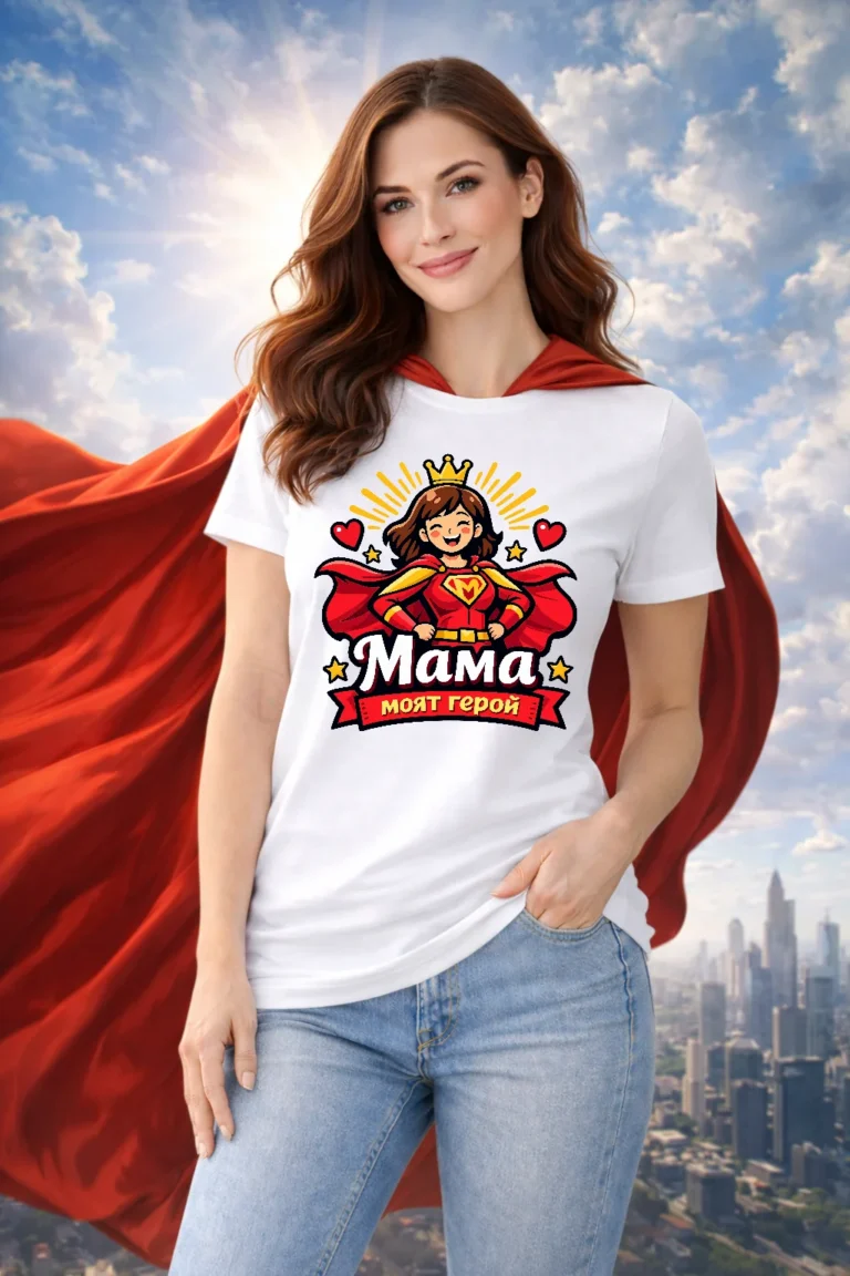 damska-teniska-mama-moyat-geroy-s-komiks-dizayn