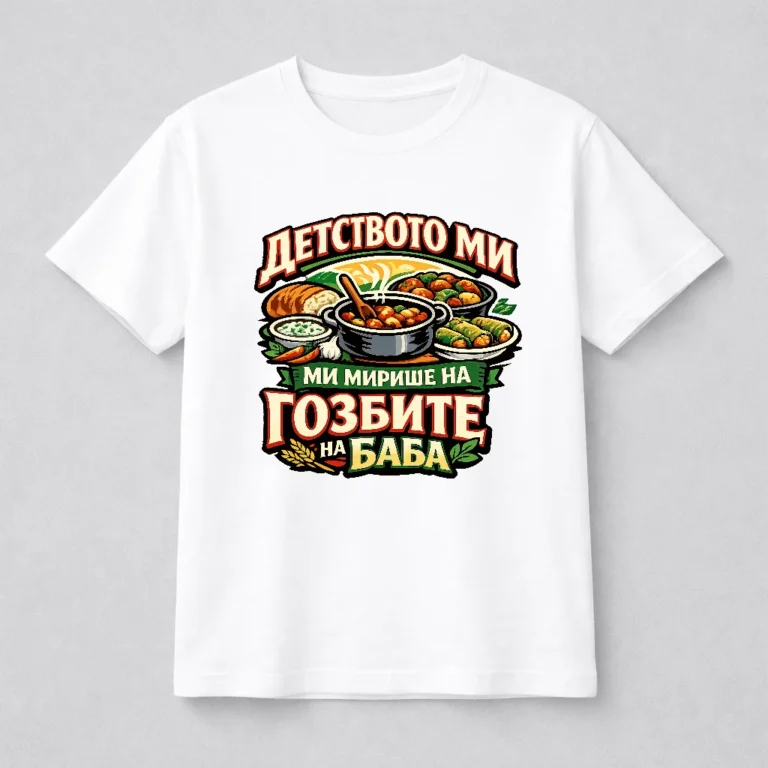 teniska-za-baba-s-nadpis-detstvoto-mi-mirishe-na-gozbite-na-baba